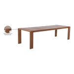 Maui 108" Aluminum Outdoor Patio Dining Table in Natural
