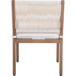 Maui Water Resistant Fabric Upholstered Outdoor Patio Dining Arm Chair in Cream