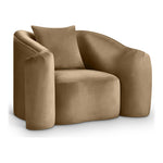 Destin Velvet Upholstered Chair in Beige