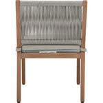 Maui Water Resistant Fabric Upholstered Outdoor Patio Dining Arm Chair in Grey