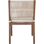 Maui Water Resistant Fabric Upholstered Outdoor Patio Dining Side Chair in Cream