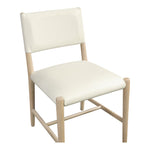 Andie Vegan Leather Upholstered Dining Chair in Cream