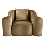 Destin Velvet Upholstered Chair in Beige