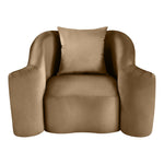 Destin Velvet Upholstered Chair in Beige