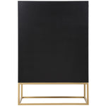 Maxine Wood Veneer And Iron Chest in Black