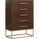 Maxine Wood Veneer And Iron Chest in Brown