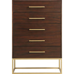 Maxine Wood Veneer And Iron Chest in Brown