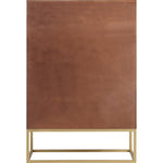 Maxine Wood Veneer And Iron Chest in Brown
