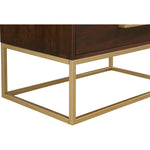 Maxine Wood Veneer And Iron Chest in Brown