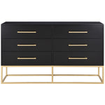 Maxine Wood Veneer And Iron Dresser in Black