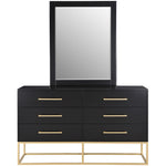 Maxine Wood Veneer And Iron Dresser in Black