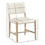 Andie Vegan Leather Upholstered Dining Chair in Cream