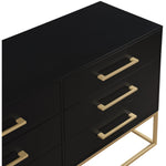 Maxine Wood Veneer And Iron Dresser in Black