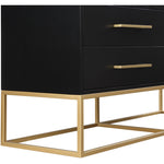 Maxine Wood Veneer And Iron Dresser in Black