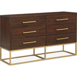 Maxine Wood Veneer And Iron Dresser in Brown