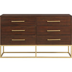 Maxine Wood Veneer And Iron Dresser in Brown