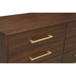 Maxine Wood Veneer And Iron Dresser in Brown