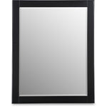 Maxine Wood Veneer And Iron Mirror in Black