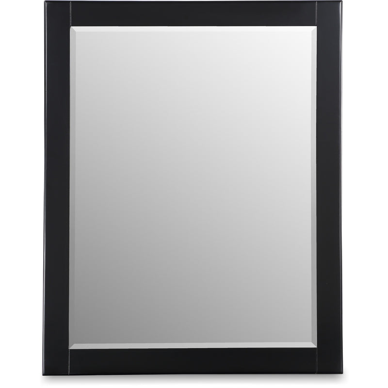 Maxine Wood Veneer And Iron Mirror in Black