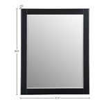 Maxine Wood Veneer And Iron Mirror in Black