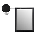 Maxine Wood Veneer And Iron Mirror in Black