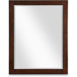 Maxine Wood Veneer And Iron Mirror in Brown