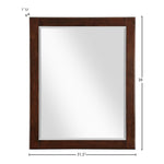 Maxine Wood Veneer And Iron Mirror in Brown
