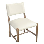 Andie Vegan Leather Upholstered Dining Chair in Cream