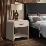Medley Linen Textured End / Side Table in Cream