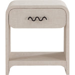 Medley Linen Textured End / Side Table in Cream