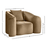 Destin Velvet Upholstered Chair in Beige