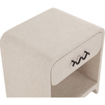 Medley Linen Textured End / Side Table in Cream