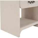 Medley Linen Textured End / Side Table in Cream