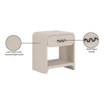 Medley Linen Textured End / Side Table in Cream