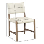 Andie Vegan Leather Upholstered Dining Chair in Cream