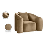 Destin Velvet Upholstered Chair in Beige