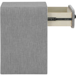 Medley Linen Textured End / Side Table in Grey