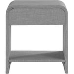 Medley Linen Textured End / Side Table in Grey