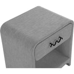 Medley Linen Textured End / Side Table in Grey