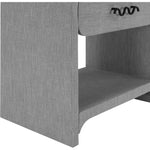 Medley Linen Textured End / Side Table in Grey