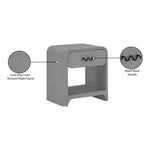 Medley Linen Textured End / Side Table in Grey
