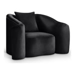 Destin Velvet Upholstered Chair in Black
