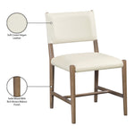 Andie Vegan Leather Upholstered Dining Chair in Cream