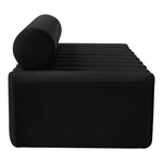 Melody 83.5" Velvet Upholstered Sofa in Black