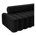 Melody 83.5" Velvet Upholstered Sofa in Black