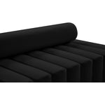 Melody 83.5" Velvet Upholstered Sofa in Black
