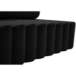 Melody 83.5" Velvet Upholstered Sofa in Black