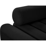 Melody 83.5" Velvet Upholstered Sofa in Black