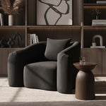 Destin Velvet Upholstered Chair in Black