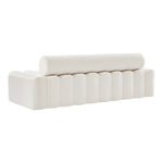 Melody 83.5" Velvet Upholstered Sofa in Cream